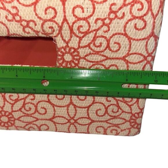 Printed Cream & Pink Fabric Clothes Bin Storage Organizer Box 10" x 6" - Picture 5 of 6